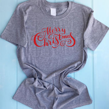 Merry Christmas Adult T Shirt Assorted Colours, 3 of 3