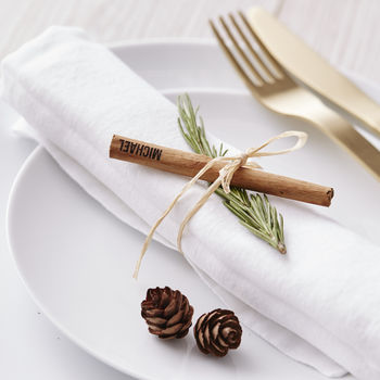 Cinnamon Stick Christmas Personalised Place Setting, 2 of 3