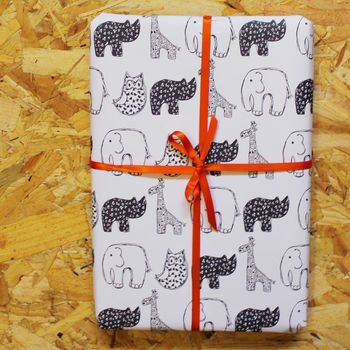 Luxury Monochrome New Baby Wrapping Paper, 3 of 4