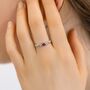 White Topaz And Pink Tourmaline Ring, thumbnail 2 of 8