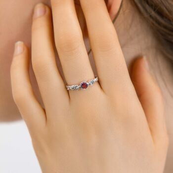 White Topaz And Pink Tourmaline Ring, 2 of 8