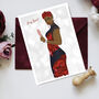 Black Girl In Bloom Greetings Card, thumbnail 1 of 3
