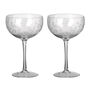 Pair Of Etched Laurel Martini Glasses, thumbnail 2 of 3