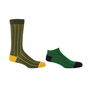 Pin Stripe Green Luxury Crew And Trainer Men’s Socks, thumbnail 2 of 6
