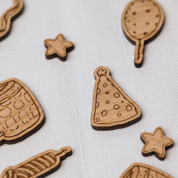 50 Pack Personalised Wooden Table Confetti – Christmas And New Year’s Party Decoration, 4 of 4