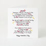 Personalised Valentine’s Day Card For Girlfriend Or Boyfriend Romantic Love Poem Card, thumbnail 2 of 5