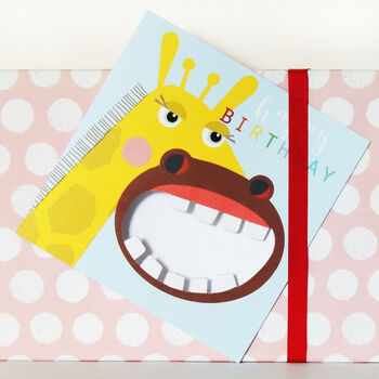Laser Cut Giraffe Birthday Card, 5 of 5