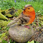 Pair Of Cute Robin Red Breast Garden Ornaments, thumbnail 5 of 9
