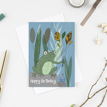 Frog Hoppy Birthday Card, 2 of 2