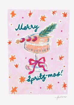 Merry Spritz Mas Christmas Card, 2 of 2