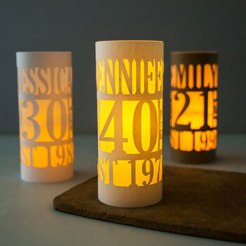Personalised 50th Birthday Lantern Centrepiece, 9 of 9