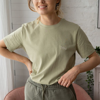 Personalised Embroidered Mrs Script T Shirt, 5 of 10