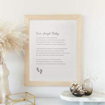 Our Angel In Heaven Personalised Poem Print, 3 of 6