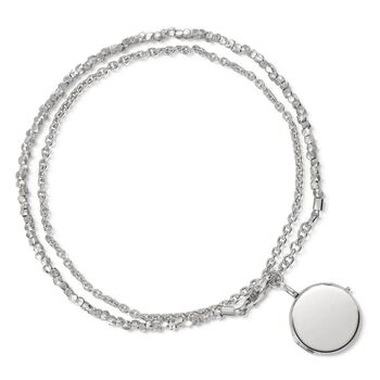 Personalised Sterling Silver Nugget Locket Bracelet, 4 of 5