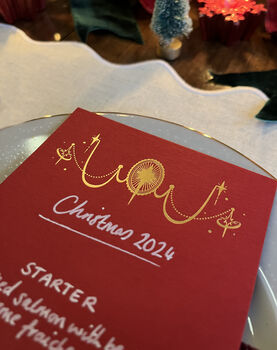 Celestial Luxury Gold Foil Menus, 4 of 7