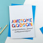 Awesome Godson All Purpose Personalised Card, thumbnail 2 of 2