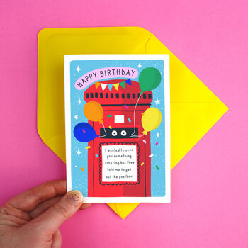 Happy Birthday Postbox Funny Card, 3 of 5