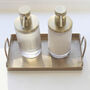Elegant Brass Rectangular Tray With Handles, thumbnail 3 of 8