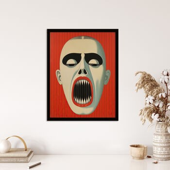 Nightmare Gothic Horror Red Monochrome Wall Art Print, 4 of 6