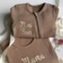 Personalised Mommy And Me Gift Set, New Mom Gift, Matching 2pcs Set And Zip Romper , Perfect For Mother's Day, Baby Shower, thumbnail 8 of 12