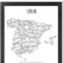 Spain Map Print, thumbnail 2 of 2