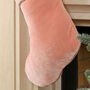 Personalised Blush Pink Velvet Christmas Stocking, thumbnail 6 of 6