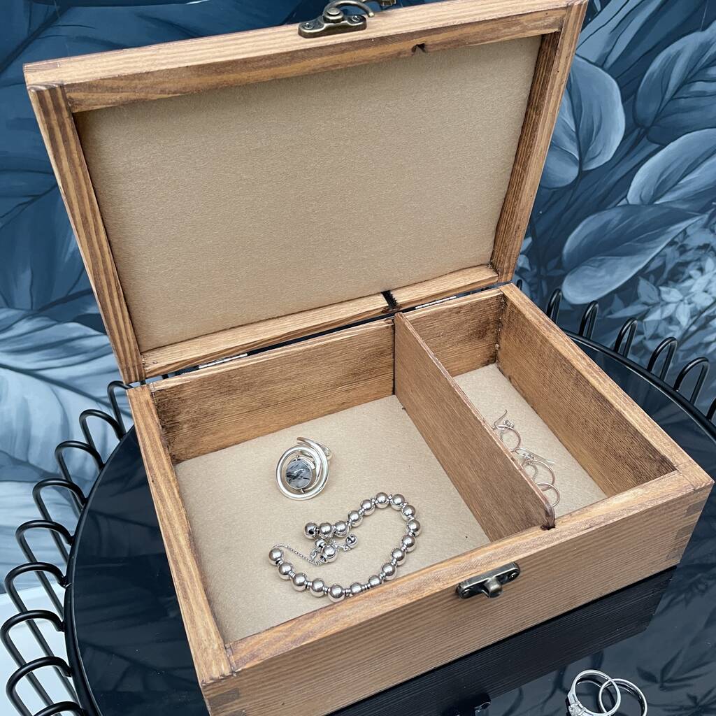 Personalised Wooden Carved Name Jewellery Box By Warner's End