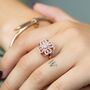Rotating Spinner Clover Floral Fidget Rotating Shamrock Ring, thumbnail 2 of 3