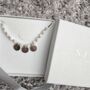 Sterling Silver Mother Of Pearl Initial Bracelet, thumbnail 3 of 4