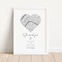 Personalised Engagement Gift, Engagement Map Location Print, thumbnail 5 of 5