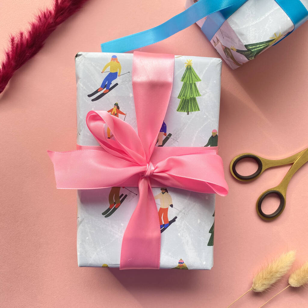 Ski Season Christmas Wrapping Paper By Kerrie Illustrates