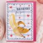 Cute Valentine Card With Banana Pun For Boyfriend Or Husband, thumbnail 1 of 4