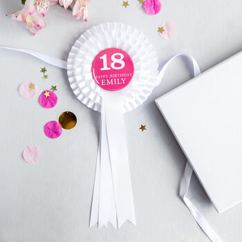 18th Birthday Personalised Rosette For Her, 3 of 3