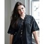 Ladies Black Cotton Short Pyjama Set 'Betty', thumbnail 5 of 8
