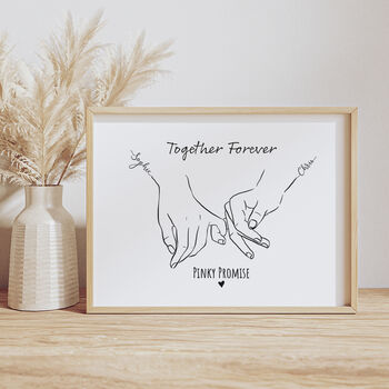 Together Forever Pinky Promise Print For Partner, 4 of 4