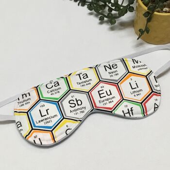 Periodic Table Print 100% Cotton Eye Mask For Kids, 3 of 4
