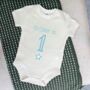 Personalised Birthday Age Baby Vest, thumbnail 1 of 4
