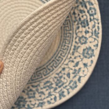 Round Placemats, Boho Print Cotton Coffee Table Mat, 9 of 12