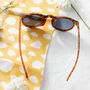 Matte Tortoise Shell Classic Round Sunglasses, thumbnail 3 of 4