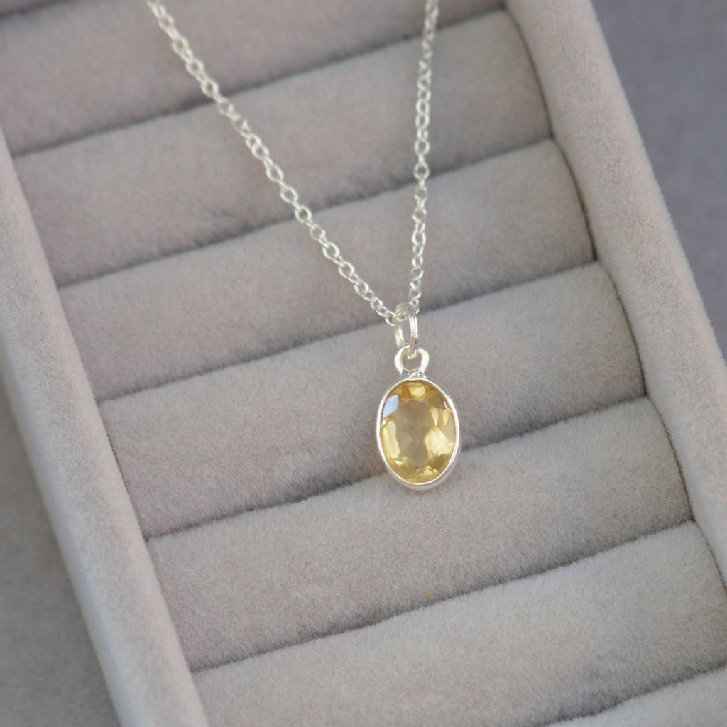 Citrine And Silver Necklace By TigerLily Jewellery