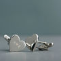 Personalised Silver Plated Heart Cufflinks, thumbnail 5 of 5