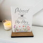 Floral Personalised Wedding Camera Sign Opaque, thumbnail 2 of 5