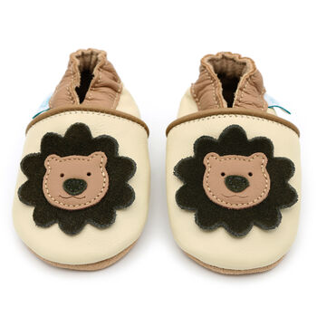 Dotty Fish Lion Soft Leather Baby Shoes With Barefoot Soles, 6 of 8