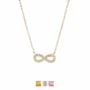 Small Infinity Necklace Rose Or Gold Plated 925 Silver, thumbnail 1 of 8
