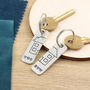 Couples New Home Gift Personalised Pair Of Keyrings, thumbnail 4 of 5