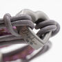 Woman's Personalised Purple Leather Remembrance Urn Bracelet For Ashes, thumbnail 8 of 11