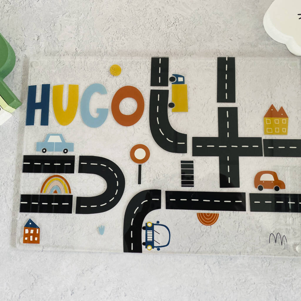 Scandi Cool Car Childs Acrylic Placemat, 1 of 4