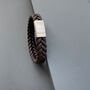 Mens Woven Leather Bracelet, thumbnail 2 of 6