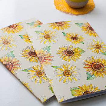 Sunflowers A5 Notebook With 40 Blank Pages, 2 of 2