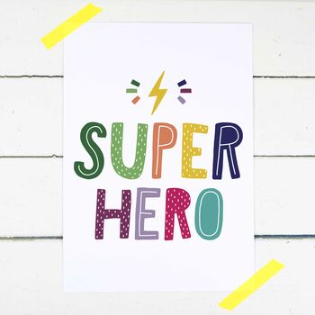 Super Hero Poster Print, 4 of 4